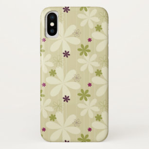 Retro Floral Background iPhone X Case