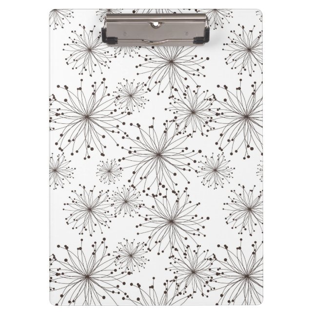 Retro floral background clipboard (Front)