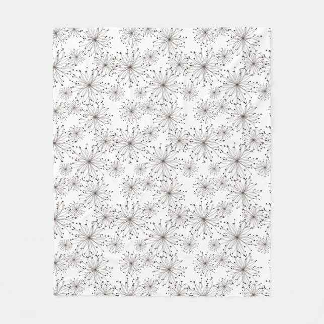 Retro floral background fleece blanket (Front)