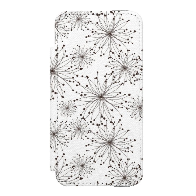 Retro floral background incipio iPhone wallet case (Folio Front)