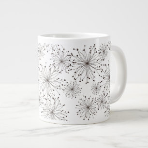 Retro floral background large coffee mug