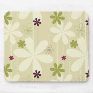 Retro Floral Background Mouse Mat