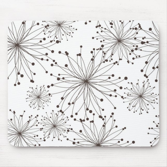 Retro floral background mouse mat (Front)