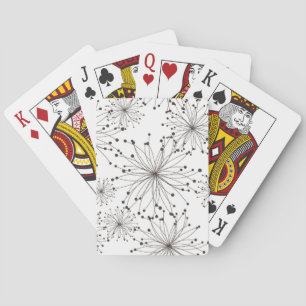 Retro floral background playing cards