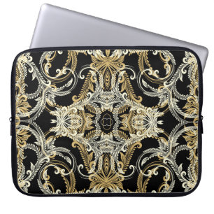 Retro floral background. Vintage illustration. Laptop Sleeve
