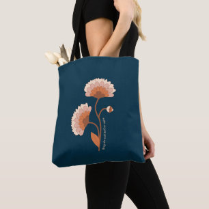 Retro Floral Bible Verse Christian Shopping Tote B Bag