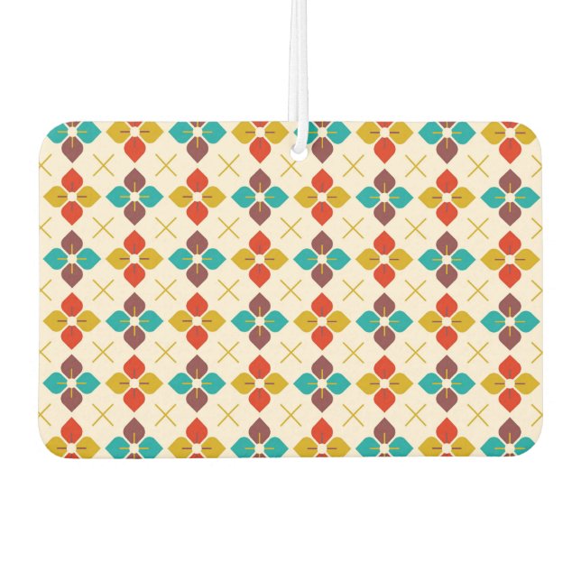 Retro Floral  Car Air Freshener (Front)