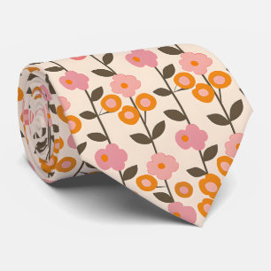 Retro Floral Cottagecore Neck Tie