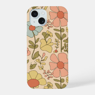 Retro Floral Delight Vintage Floral Pattern iPhone 15 Case