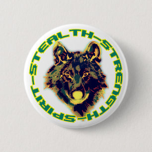 retro floral design 6 cm round badge
