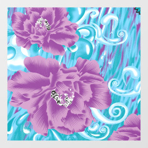Retro Floral Dopamine Window Cling