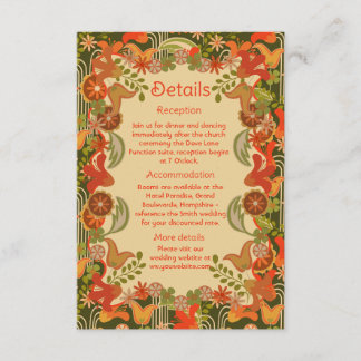 Retro Floral Enclosure Card