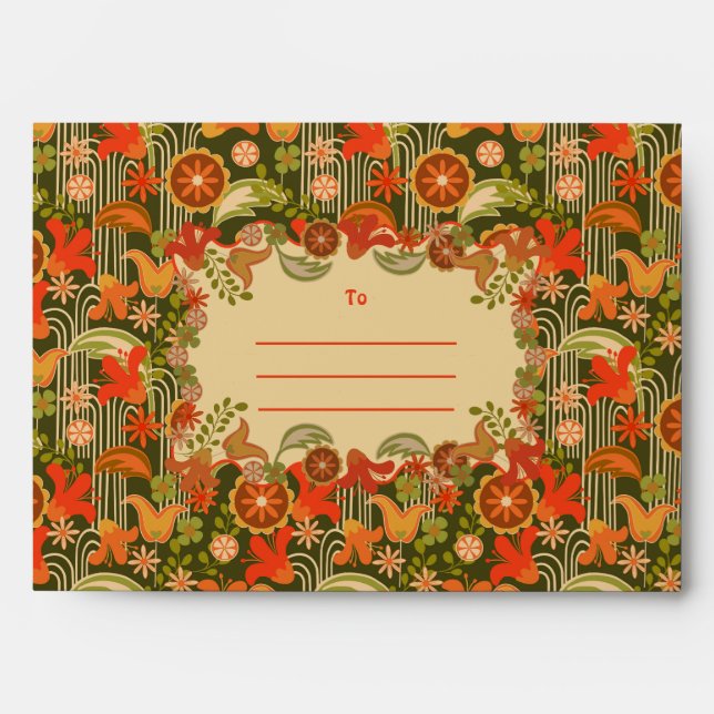 Retro Floral Envelope (Front)