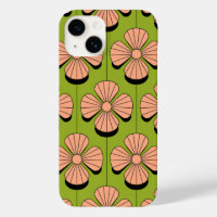 Retro Floral Geometry Pattern - Pink Petals 