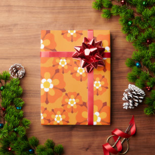 Retro Floral Gift Wrap