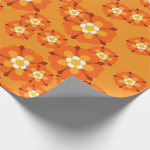 Retro Floral Gift Wrap
