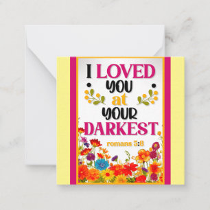 Retro Floral Inspirational Card