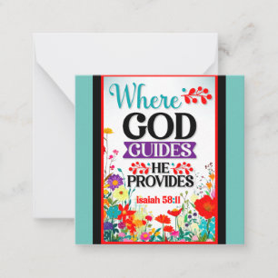Retro Floral Inspirational   Card