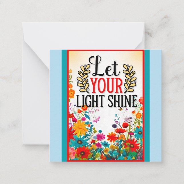 Retro Floral Inspirational   Card (Front)