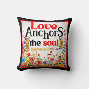 Retro Floral Inspirational Cushion