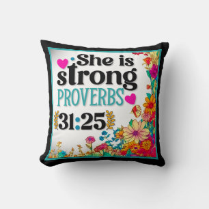 Retro Floral Inspirational Cushion