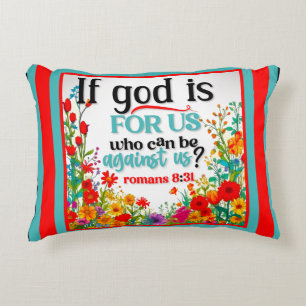 Retro Floral Inspirational Decorative Cushion