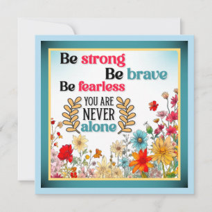 Retro Floral Inspirational Holiday Card