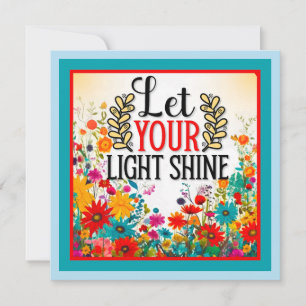 Retro Floral Inspirational Holiday Card