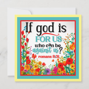 Retro Floral Inspirational   Holiday Card
