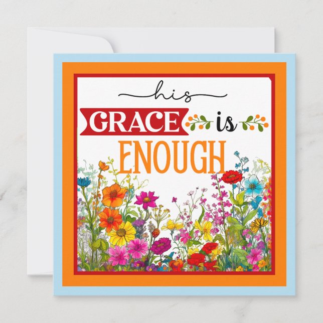 Retro Floral Inspirational   Holiday Card (Front)