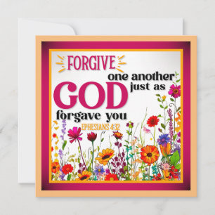 Retro Floral Inspirational   Holiday Card