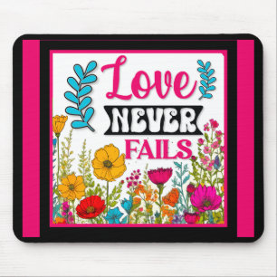 Retro Floral Inspirational Mousepad