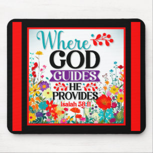 Retro Floral Inspirational Mousepad