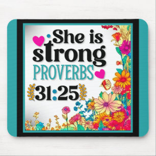 Retro Floral Inspirational Mousepad