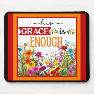 Retro Floral Inspirational Mousepad