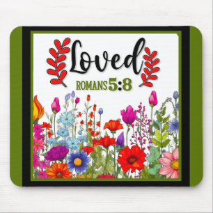 Retro Floral Inspirational Mousepad