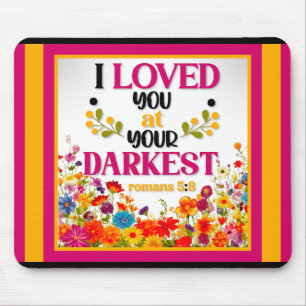 Retro Floral Inspirational Mousepad