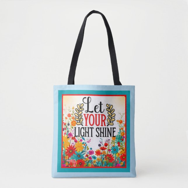 Retro Floral Inspirational   Tote Bag (Front)