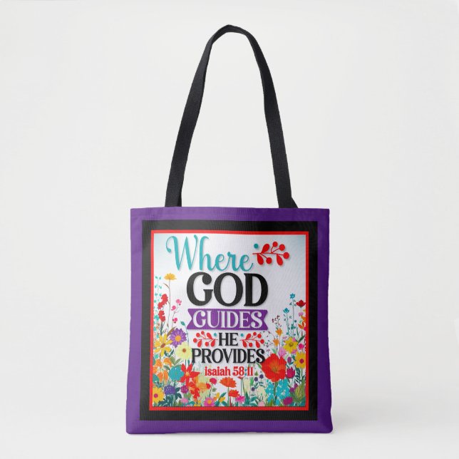 Retro Floral Inspirational   Tote Bag (Front)