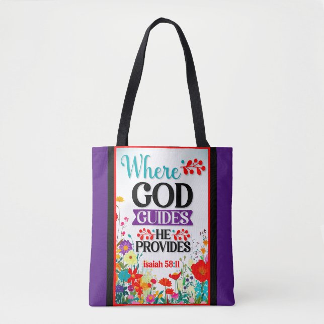 Retro Floral Inspirational   Tote Bag (Front)