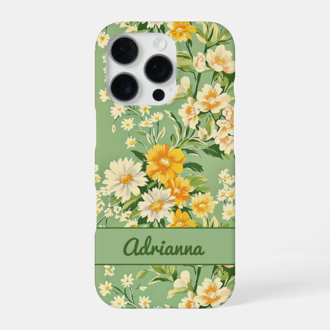 Retro Floral  iPhone Case (Back)
