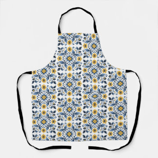 Retro Floral Kitchen Apron for Women