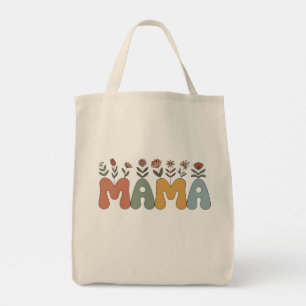 Retro Floral "MAMA" Perfect for Mother’s Day Tote Bag
