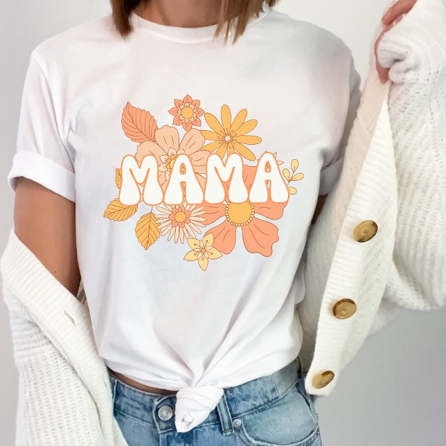Retro Floral Mama  T-Shirt (Creator Uploaded)