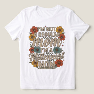 Retro Floral Millennial Mum Vintage Quote T-Shirt Tri-Blend Shirt