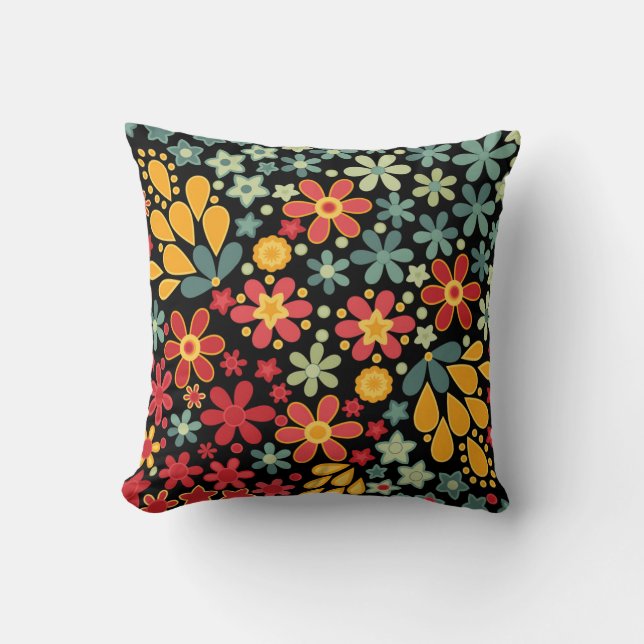 Retro.  Floral motifs 2 Cushion (Front)