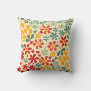 Retro.  Floral motifs Cushion