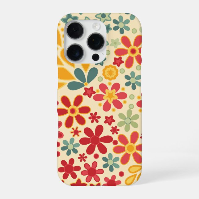 Retro.  Floral motifs iPhone Case (Back)