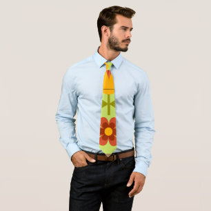 Retro Floral Neck Tie