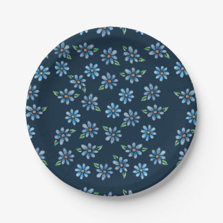 retro floral paper plate